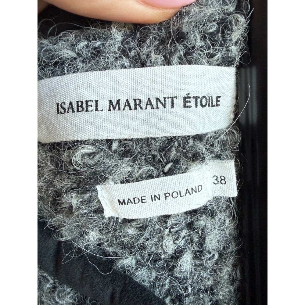 Isabel Marant Étoile Womens Octavia Zip Jacket Wool Mohair Gray Size 38 - Picture 9 of 11